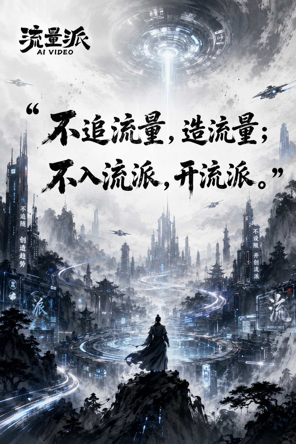 流量派：不追流量，造流量；不入流派，开流派。